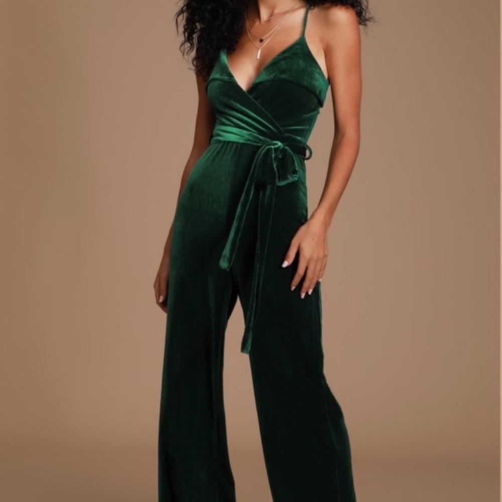 Lulus velvet jumpsuit